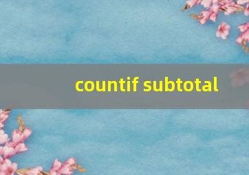 countif subtotal